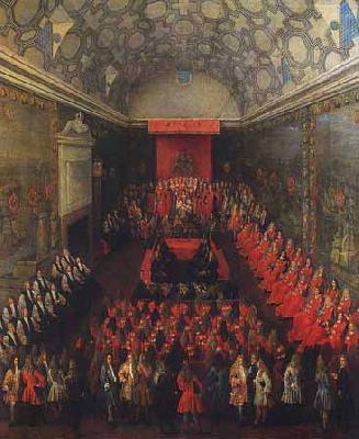 Peter Tillemans Queen Anne addressing the House of Lords oil painting image